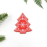 12PCS/Lot  Christmas Tree/Heart/Star Wooden Pendants Ornaments