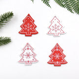 12PCS/Lot  Christmas Tree/Heart/Star Wooden Pendants Ornaments