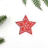 12PCS/Lot  Christmas Tree/Heart/Star Wooden Pendants Ornaments