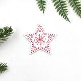 12PCS/Lot  Christmas Tree/Heart/Star Wooden Pendants Ornaments