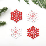 12PCS/Lot  Christmas Tree/Heart/Star Wooden Pendants Ornaments