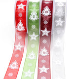 10yard/lot 2.5CM Beautiful Christmas Series Printed Ribbon