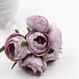 6Pcs Artificial Fake Rose Scrapbooking Flowers Bouquet