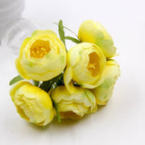 6Pcs Artificial Fake Rose Scrapbooking Flowers Bouquet