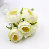 6Pcs Artificial Fake Rose Scrapbooking Flowers Bouquet