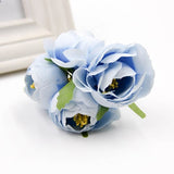6Pcs Artificial Fake Rose Scrapbooking Flowers Bouquet