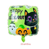 4pcs Cartoon Halloween Cat Foil Balloons