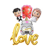 5pcs Wedding Set Foil Balloons
