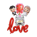 5pcs Wedding Set Foil Balloons