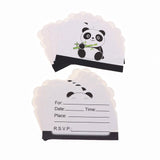 10pcs/lot Panda Party Invitation Cards