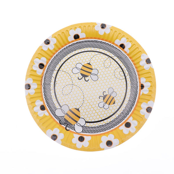 10pcs/lot Plates Bee Theme Disposable Supplies