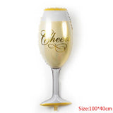 1pc Large Wine Bottle and Wine Glass Mini Balloons