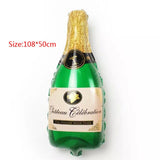 1pc Large Wine Bottle and Wine Glass Mini Balloons