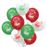 10pcs Merry Chirstmas Letter Latex Balloons