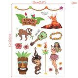 Hawaiian Beach Party Water Proof Tattoo Stickers