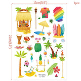 Hawaiian Beach Party Water Proof Tattoo Stickers