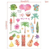 Hawaiian Beach Party Water Proof Tattoo Stickers