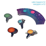 Solar System Galaxy Party Decor Disposable Tableware Kits