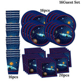 Solar System Galaxy Party Decor Disposable Tableware Kits