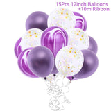 15Pcs Colorful Confetti  Balloons  12inch