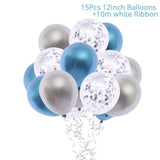 15Pcs Colorful Confetti  Balloons  12inch