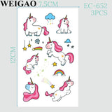 Cartoon Unicorn Tattoos Waterproof