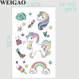 Cartoon Unicorn Tattoos Waterproof