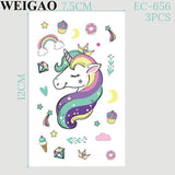 Cartoon Unicorn Tattoos Waterproof