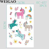 Cartoon Unicorn Tattoos Waterproof