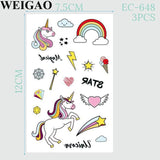 Cartoon Unicorn Tattoos Waterproof