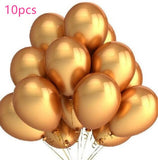 10pcs/set Gold Confetti Latex Balloons