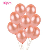 10pcs/set Gold Confetti Latex Balloons