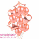 10pcs/set Gold Confetti Latex Balloons