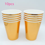 10pcs/set Gold Confetti Latex Balloons