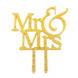 Gold /Sliver MR & MRS  Acrylic Cake Topper