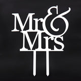 Gold /Sliver MR & MRS  Acrylic Cake Topper