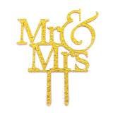 Gold /Sliver MR & MRS  Acrylic Cake Topper