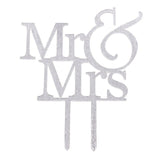 Gold /Sliver MR & MRS  Acrylic Cake Topper
