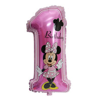 1pcs Happy birthday Decor Minnie Mickey Balloon