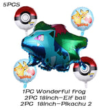 Cartoon Pikachu Pokemon Go Foil Balloons