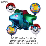 Cartoon Pikachu Pokemon Go Foil Balloons