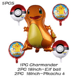 Cartoon Pikachu Pokemon Go Foil Balloons