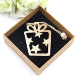 16PCS DIY Christmas Wooden Pendant Star&Deer&Tree Ornaments