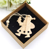 16PCS DIY Christmas Wooden Pendant Star&Deer&Tree Ornaments