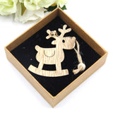 16PCS DIY Christmas Wooden Pendant Star&Deer&Tree Ornaments