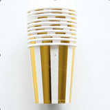 10pcs/lot Gold Wave Party Supplies Paper Cup