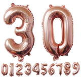 40 Inch 32inch 16 inch Rose Gold Silver Blue Pink Number Balloon