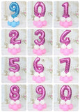 40 Inch 32inch 16 inch Rose Gold Silver Blue Pink Number Balloon