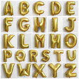 16 Inch Gold Silver Blue Pink Alphabet Letters Balloons