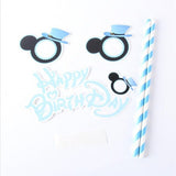 1set Mickey Minnie Mouse Theme Cupcake Topper Flags